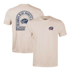 Columbus Blue Jackets Levelwear Richmond Stained Glass T-Shirt - Khaki T-shirts