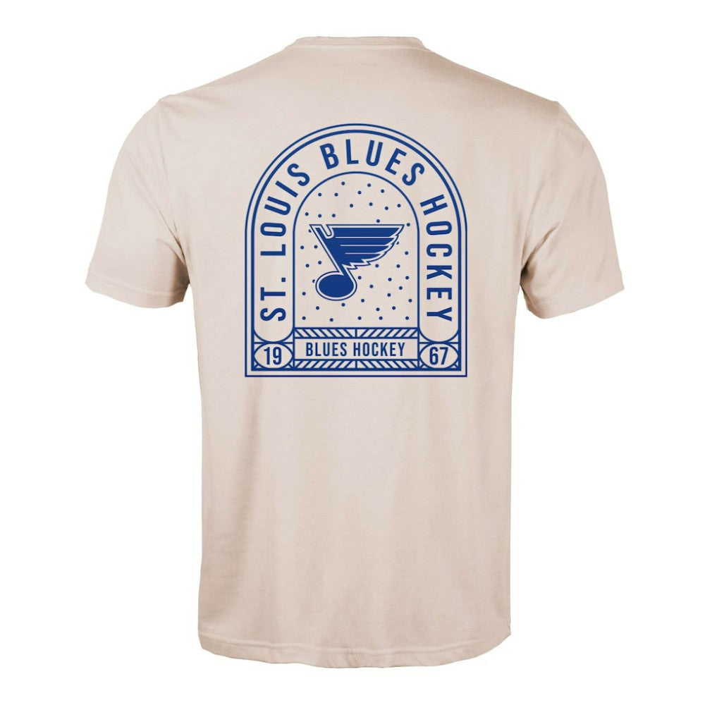 St. Louis Blues Levelwear Richmond Stained Glass T-Shirt - Khaki T-shirts