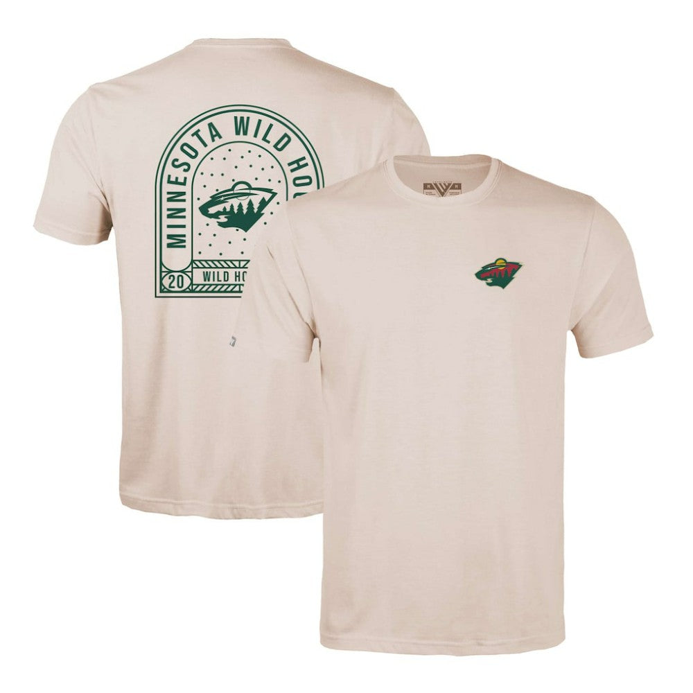Minnesota Wild Levelwear Richmond Stained Glass T-Shirt - Khaki T-shirts