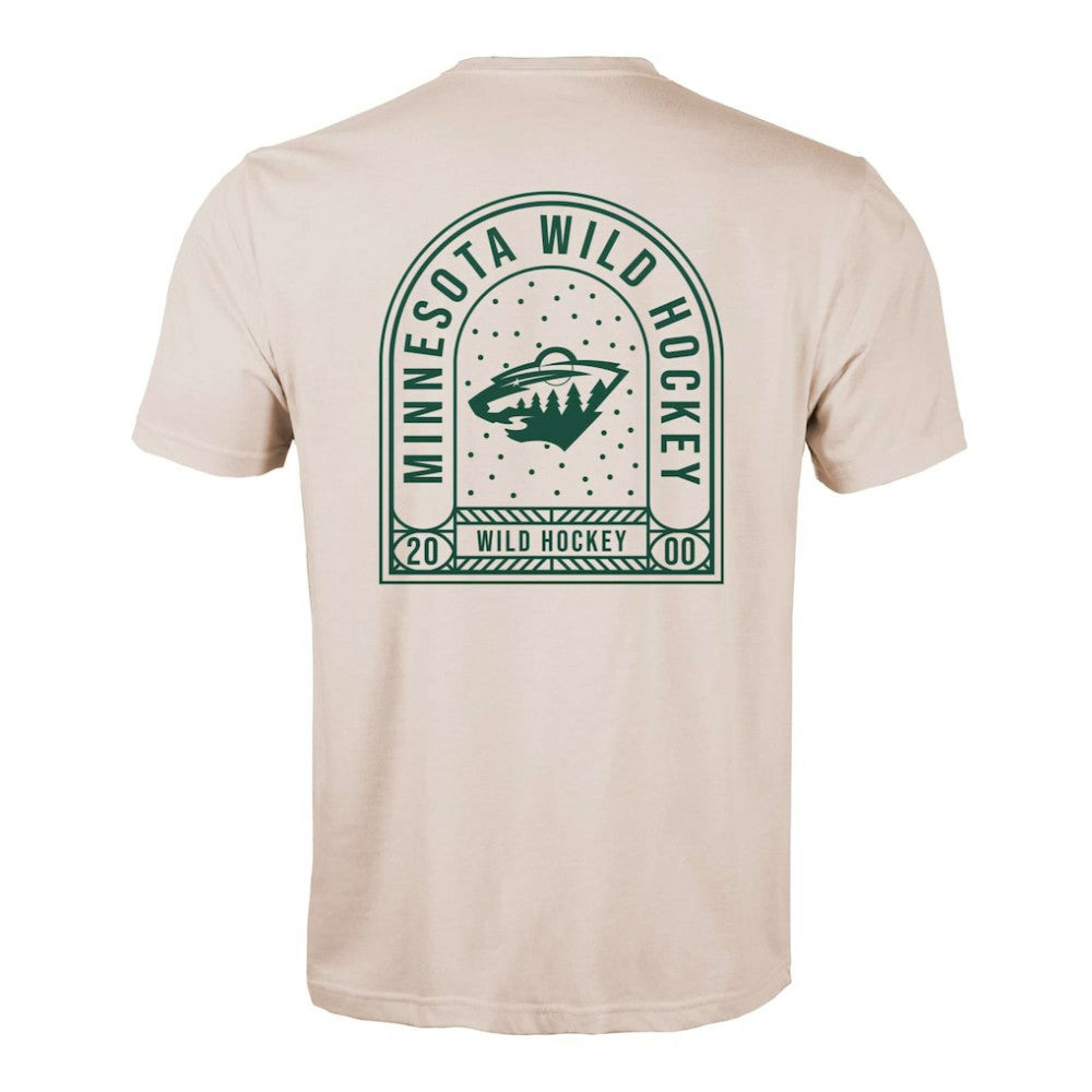 Minnesota Wild Levelwear Richmond Stained Glass T-Shirt - Khaki T-shirts