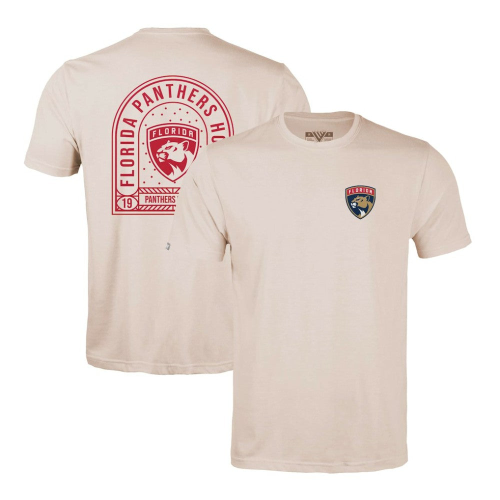 Florida Panthers Levelwear Richmond Stained Glass T-Shirt - Khaki T-shirts