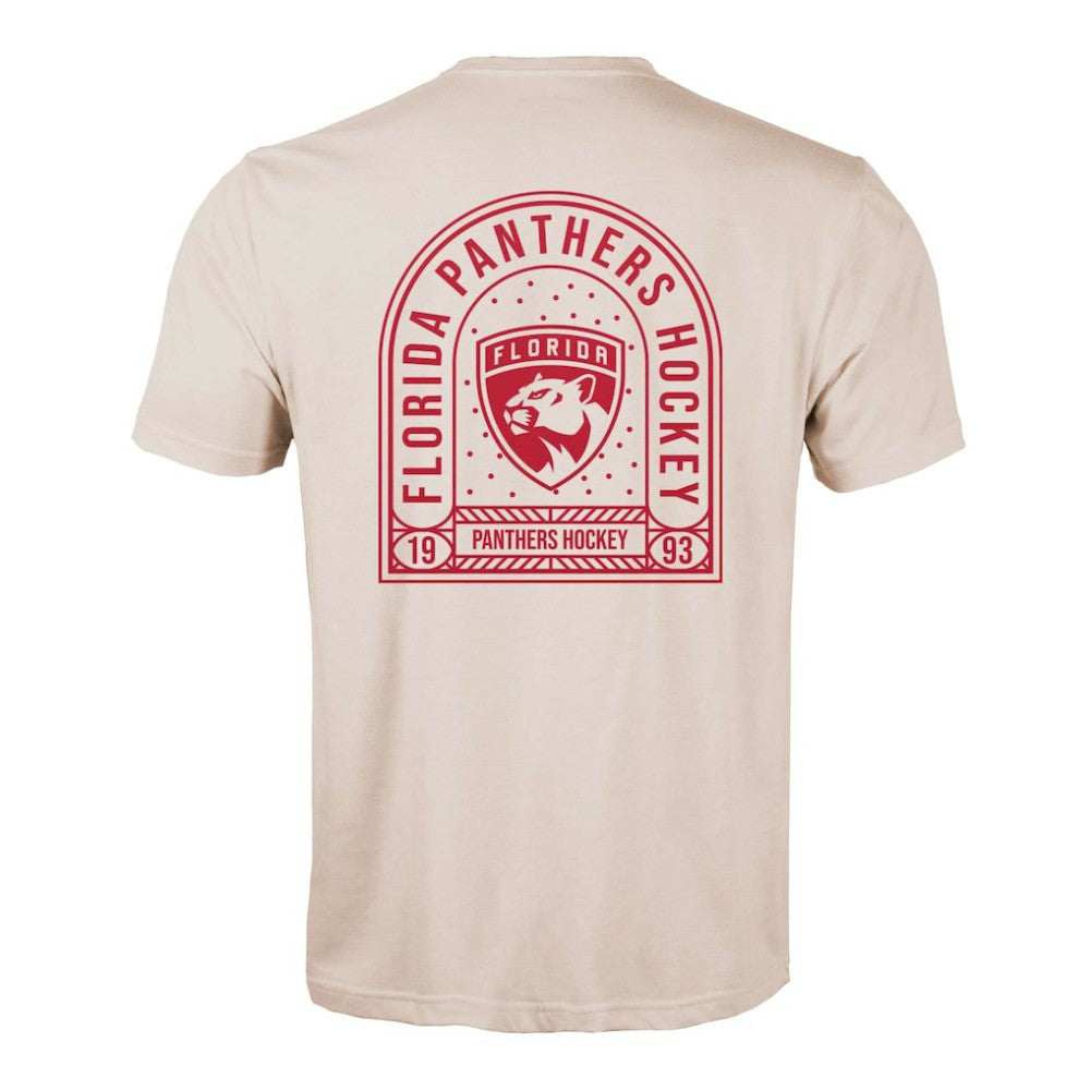 Florida Panthers Levelwear Richmond Stained Glass T-Shirt - Khaki T-shirts