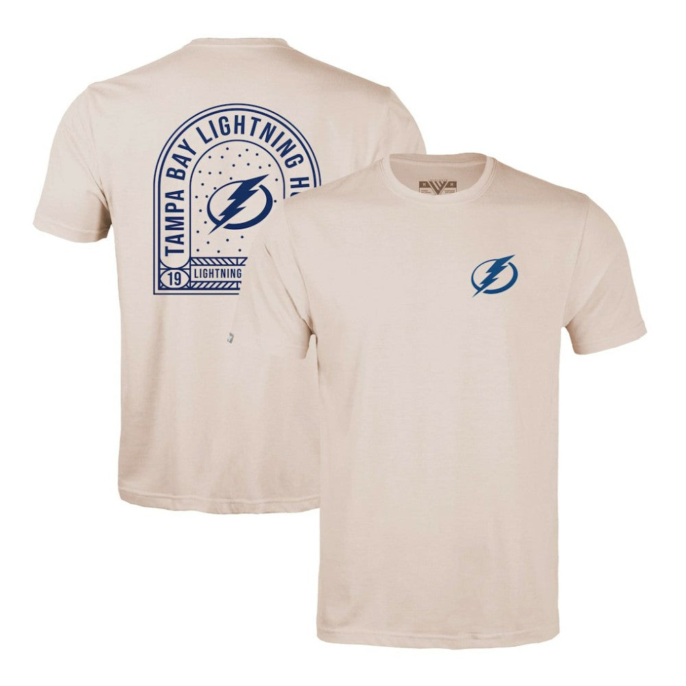 Tampa Bay Lightning Levelwear Richmond Stained Glass T-Shirt - Khaki T-shirts