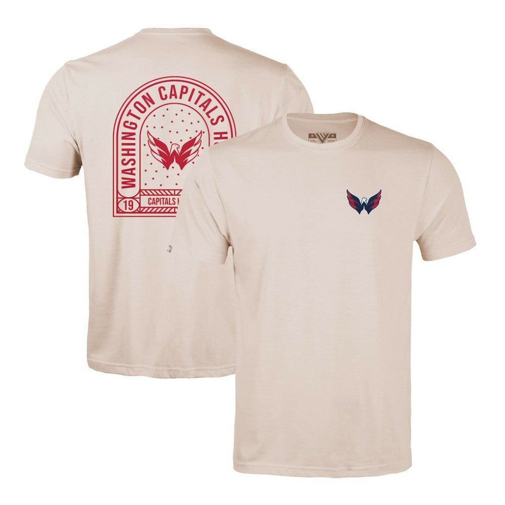 Washington Capitals Levelwear Richmond Stained Glass T-Shirt - Khaki T-shirts