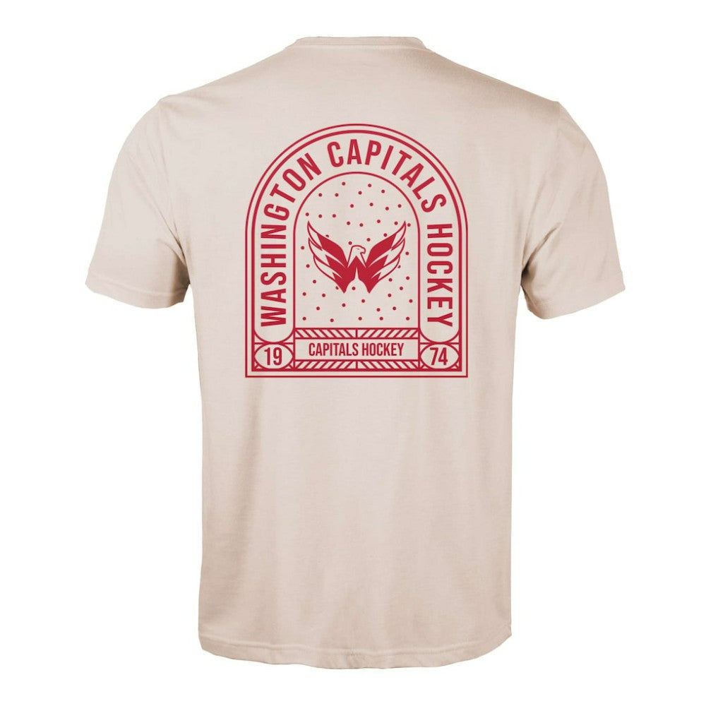 Washington Capitals Levelwear Richmond Stained Glass T-Shirt - Khaki T-shirts