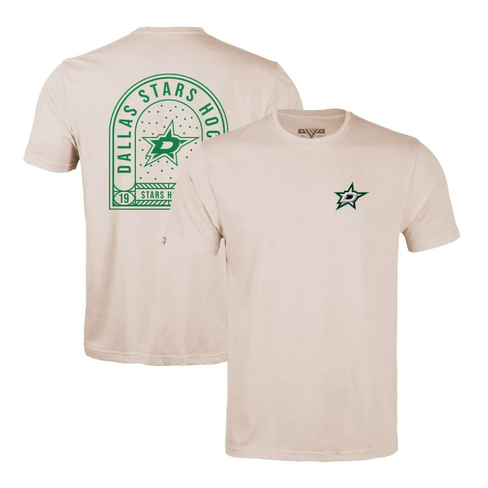 Dallas Stars Levelwear Richmond Stained Glass T-Shirt - Khaki T-shirts
