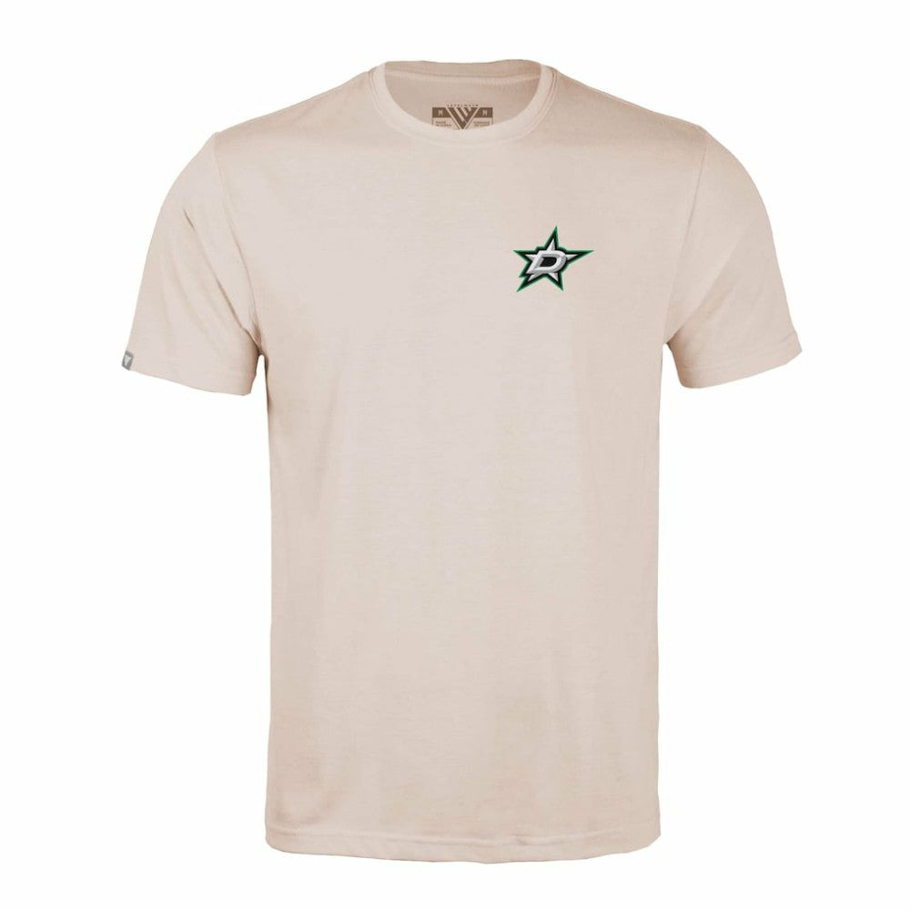 Dallas Stars Levelwear Richmond Stained Glass T-Shirt - Khaki T-shirts