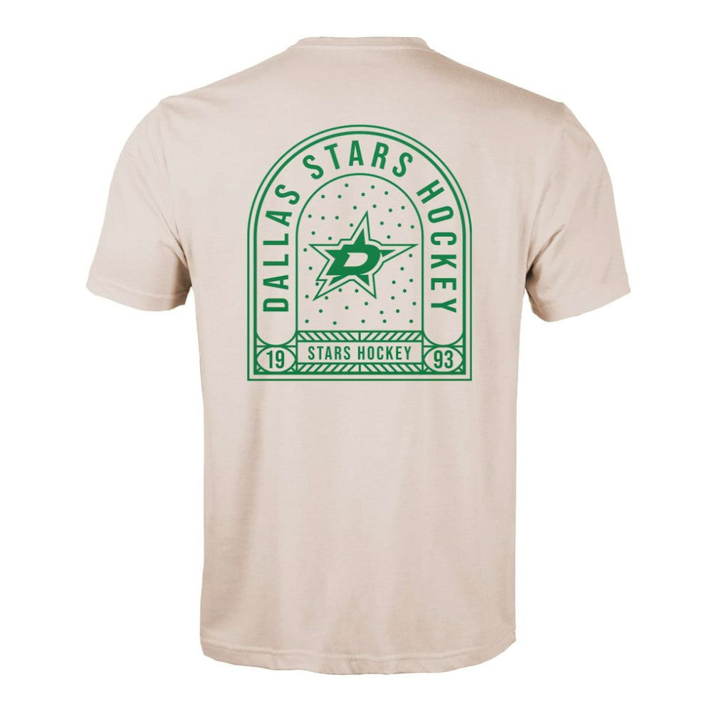 Dallas Stars Levelwear Richmond Stained Glass T-Shirt - Khaki T-shirts