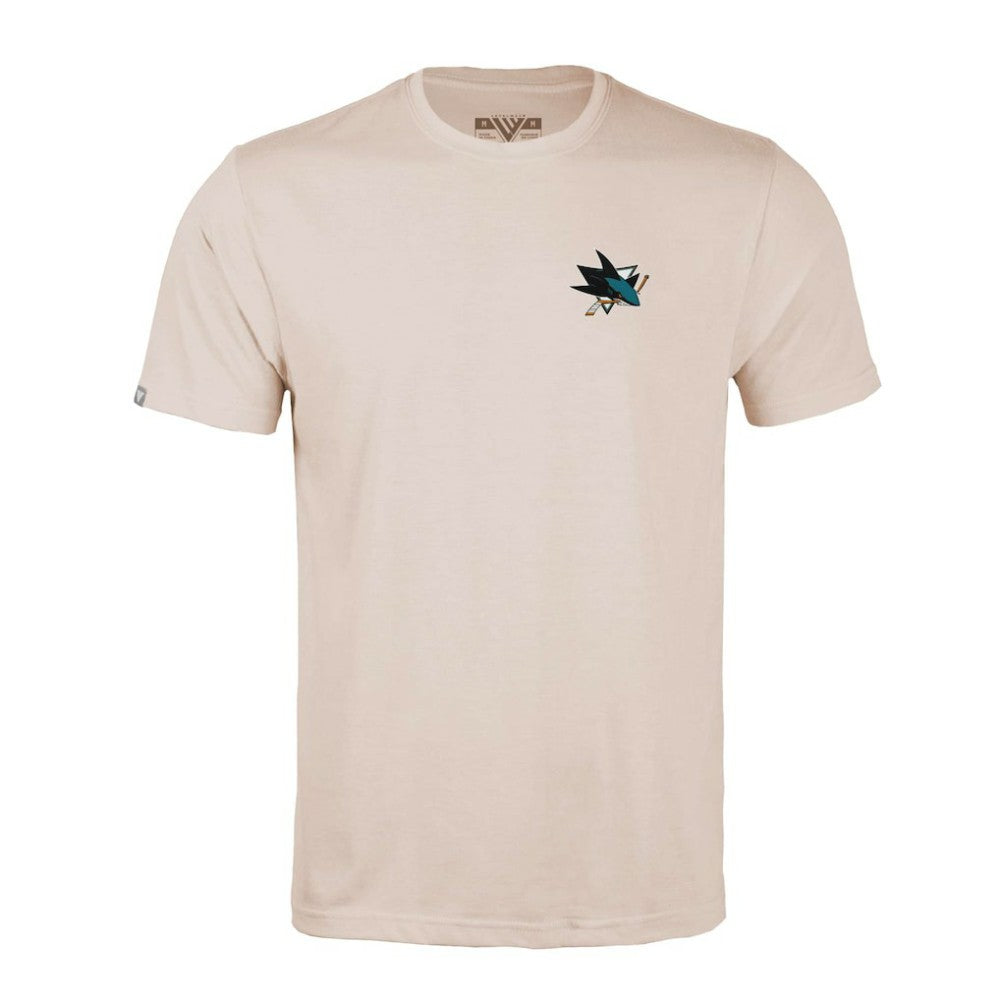 San Jose Sharks Levelwear Richmond Stained Glass T-Shirt - Khaki T-shirts