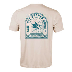 San Jose Sharks Levelwear Richmond Stained Glass T-Shirt - Khaki T-shirts