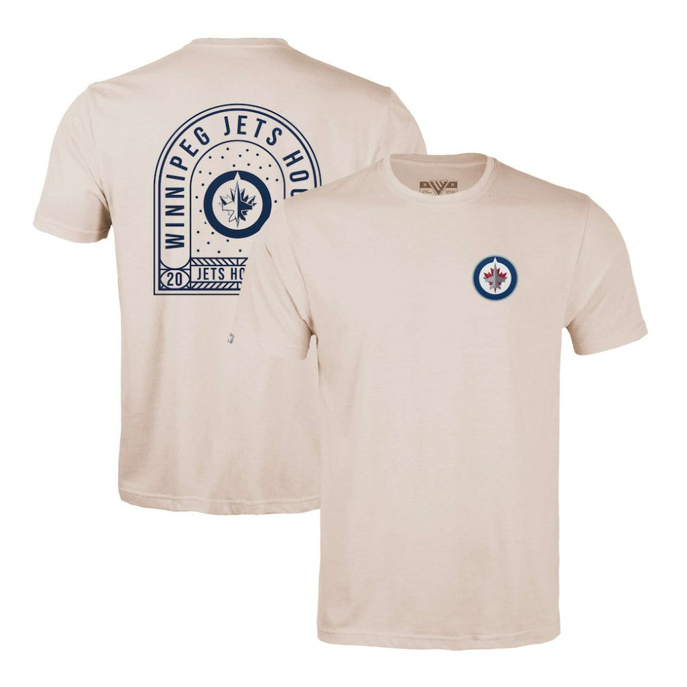 Winnipeg Jets Levelwear Richmond Stained Glass T-Shirt - Khaki T-shirts