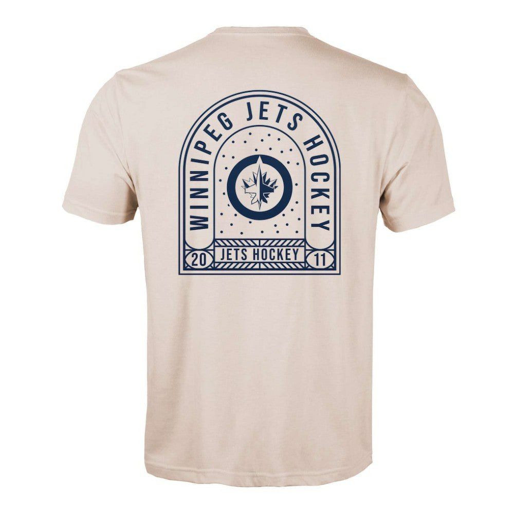 Winnipeg Jets Levelwear Richmond Stained Glass T-Shirt - Khaki T-shirts