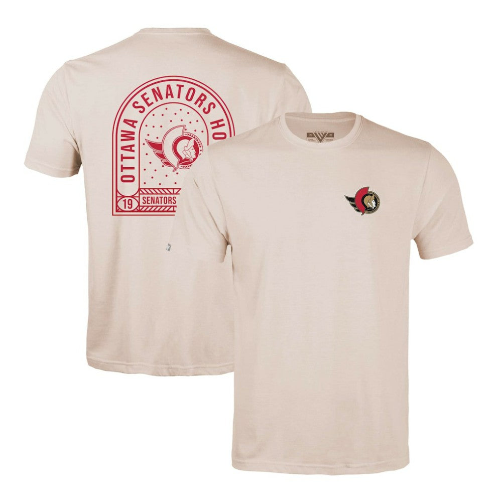 Ottawa Senators Levelwear Richmond Stained Glass T-Shirt - Khaki T-shirts