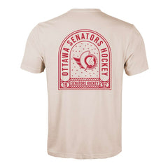 Ottawa Senators Levelwear Richmond Stained Glass T-Shirt - Khaki T-shirts
