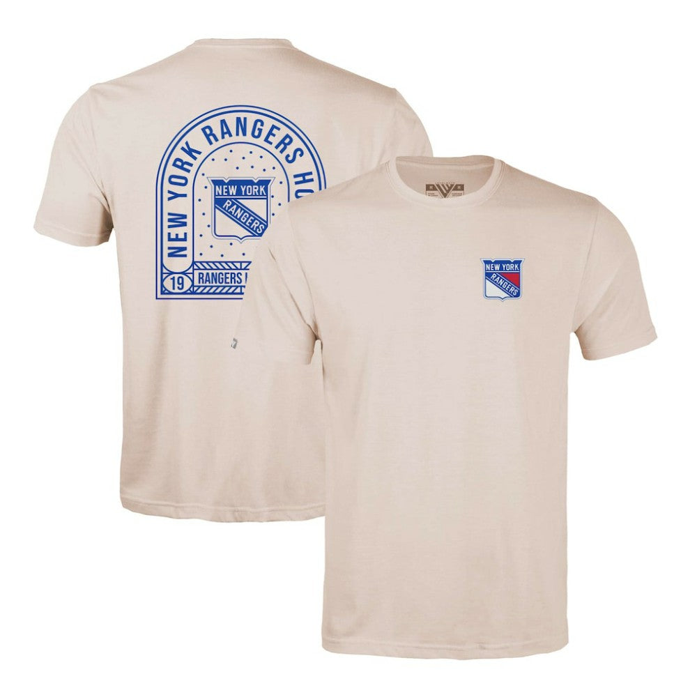 New York Rangers Levelwear Richmond Stained Glass T-Shirt - Khaki T-shirts