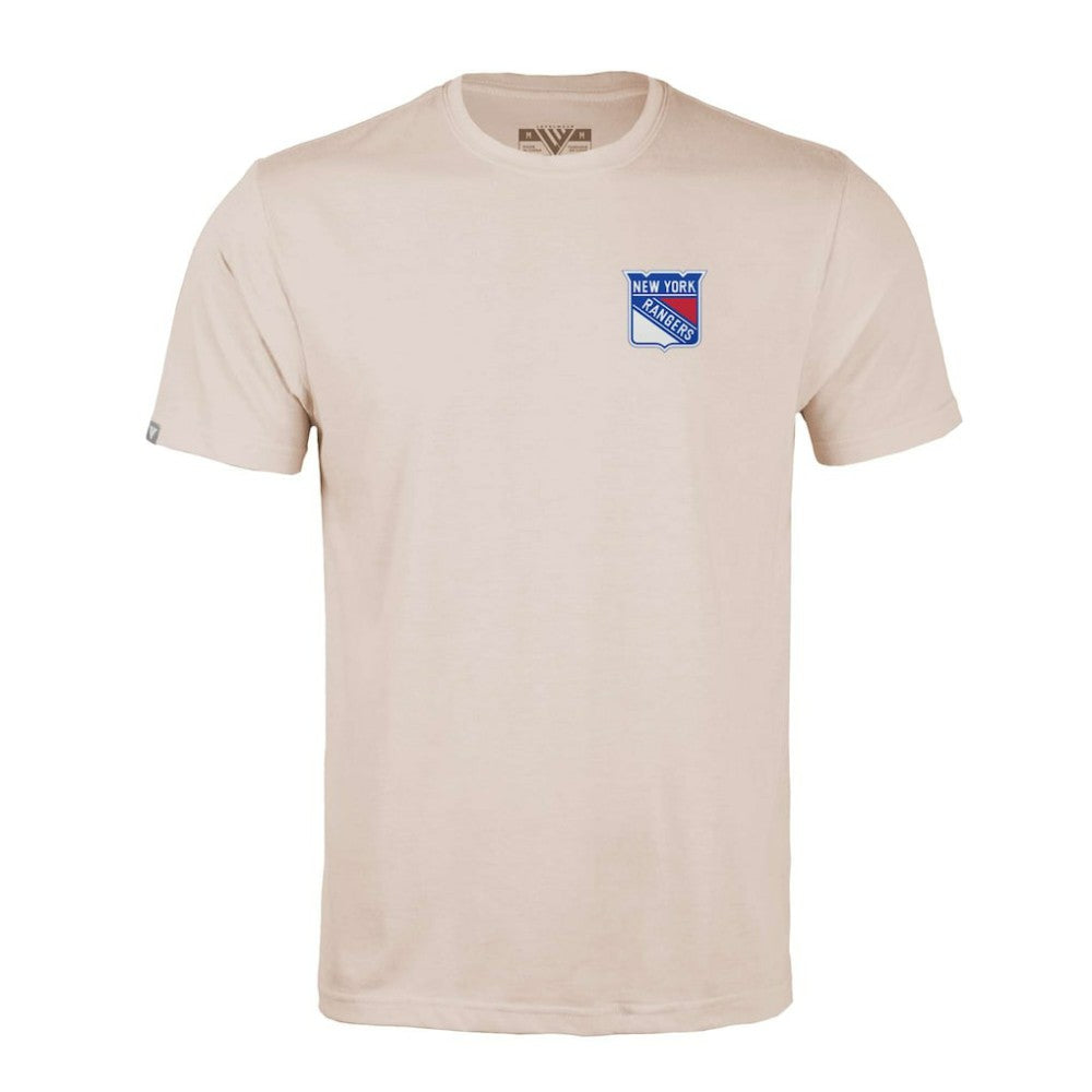 New York Rangers Levelwear Richmond Stained Glass T-Shirt - Khaki T-shirts