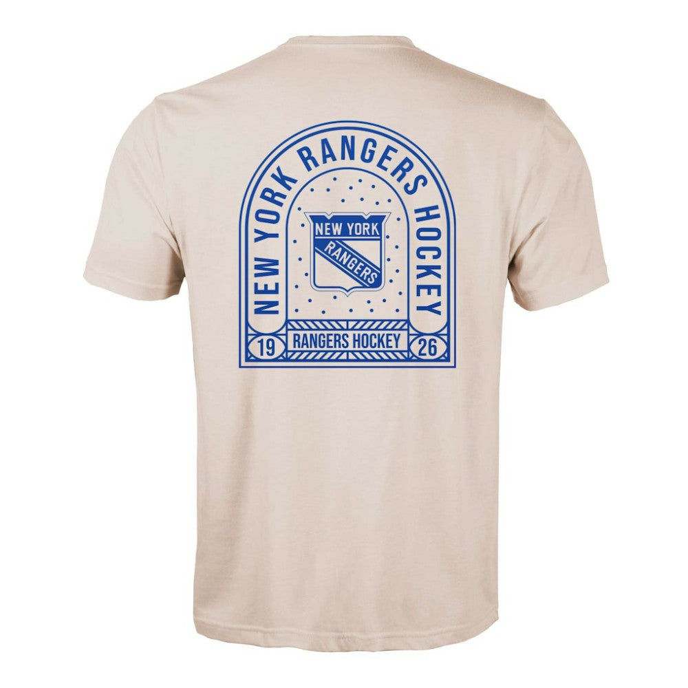 New York Rangers Levelwear Richmond Stained Glass T-Shirt - Khaki T-shirts