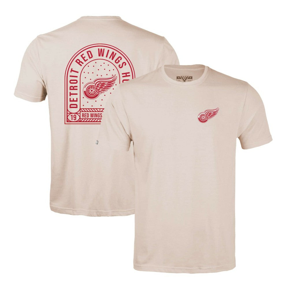 Detroit Red Wings Levelwear Richmond Stained Glass T-Shirt - Khaki T-shirts