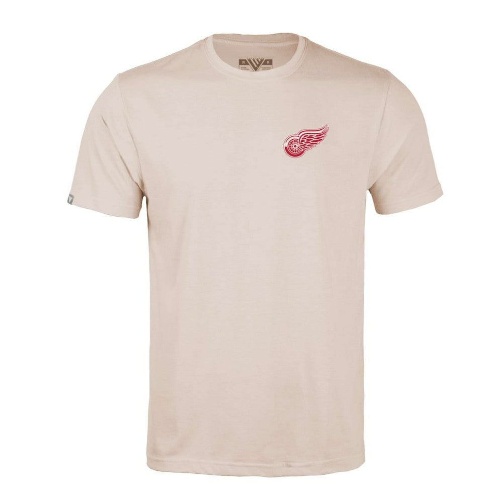 Detroit Red Wings Levelwear Richmond Stained Glass T-Shirt - Khaki T-shirts