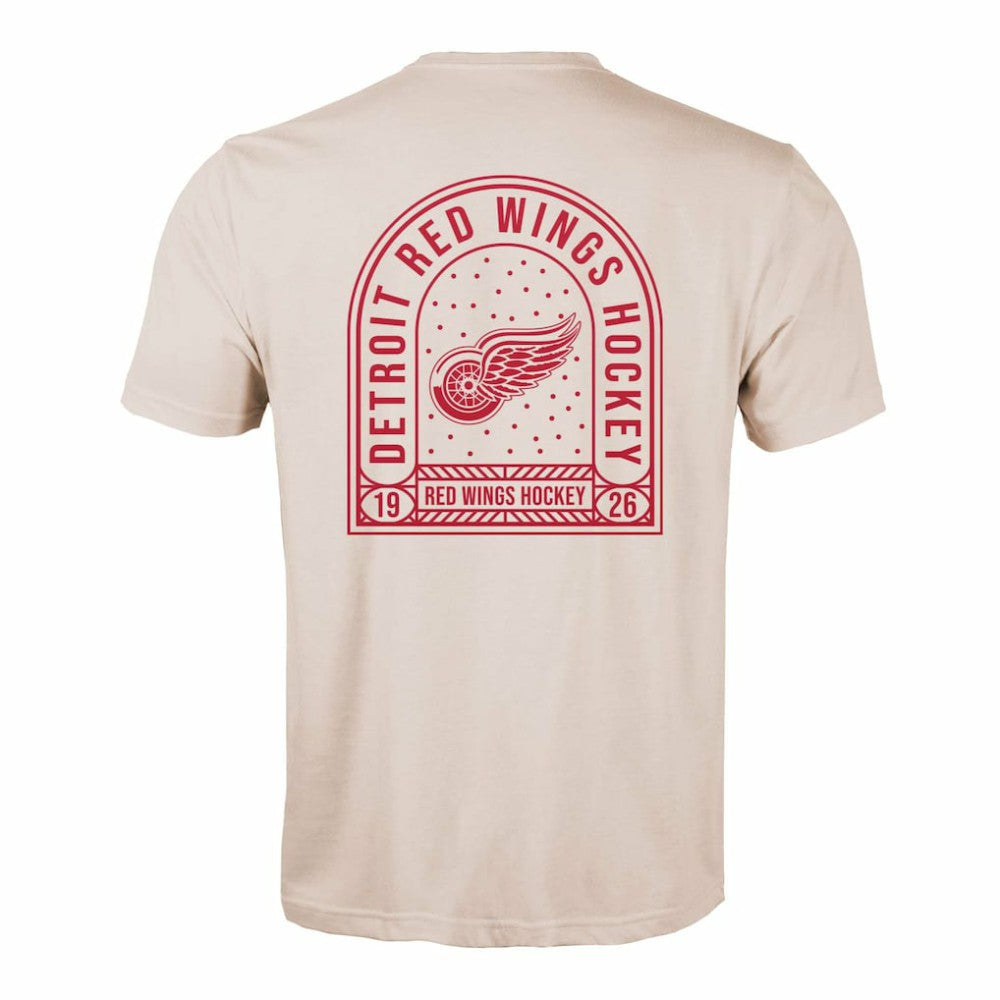 Detroit Red Wings Levelwear Richmond Stained Glass T-Shirt - Khaki T-shirts