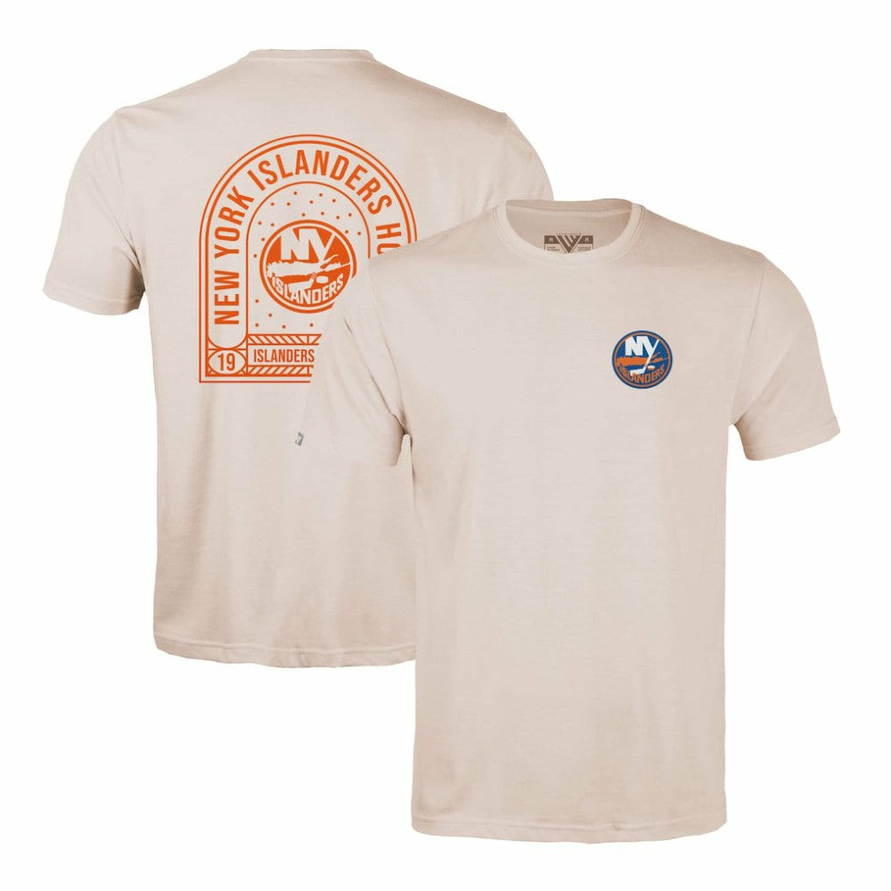New York Islanders Levelwear Richmond Stained Glass T-Shirt - Khaki T-shirts