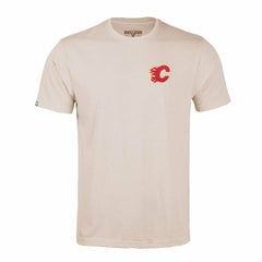Calgary Flames Levelwear Richmond Stained Glass T-Shirt - Khaki T-shirts