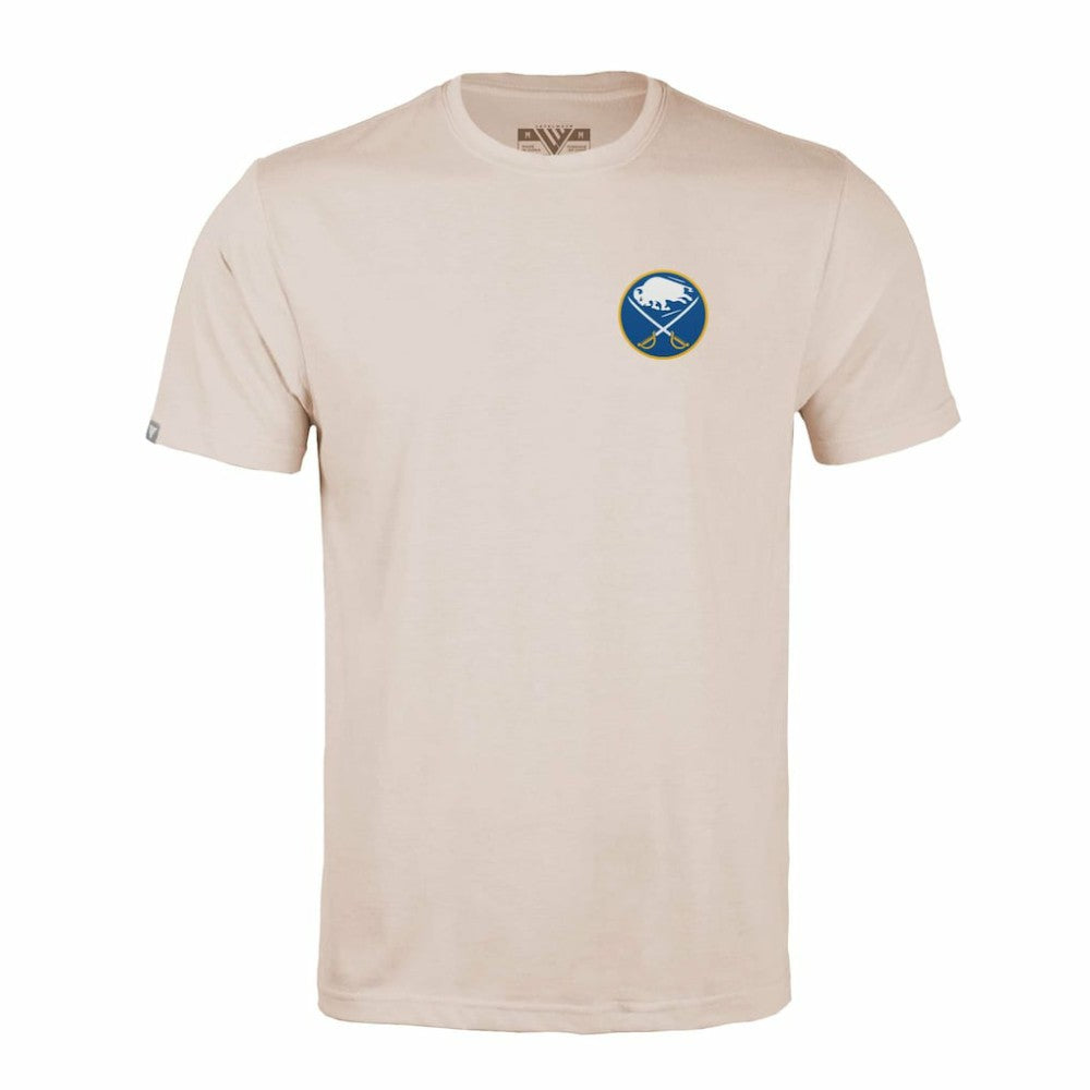 Buffalo Sabres Levelwear Richmond Stained Glass T-Shirt - Khaki T-shirts