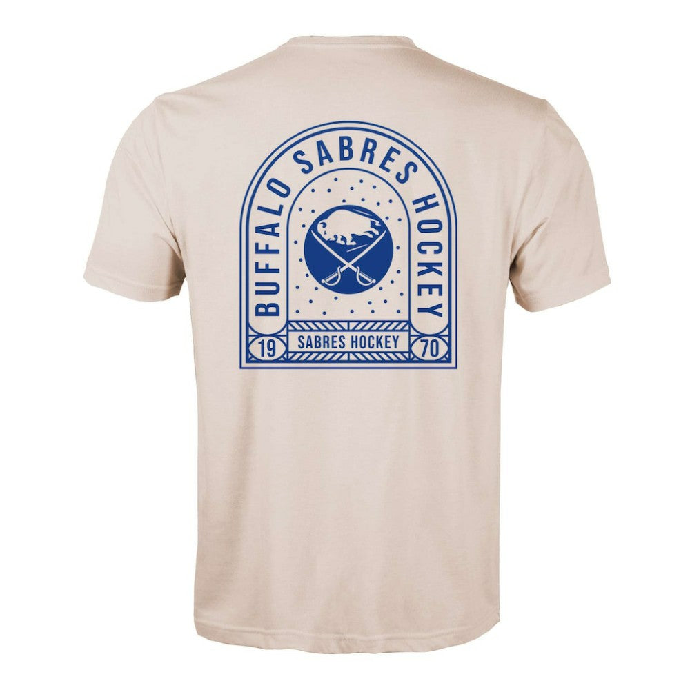 Buffalo Sabres Levelwear Richmond Stained Glass T-Shirt - Khaki T-shirts