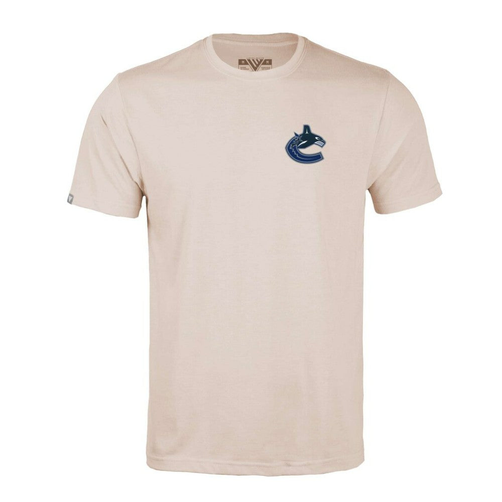 Vancouver Canucks Levelwear Richmond Stained Glass T-Shirt - Khaki T-shirts