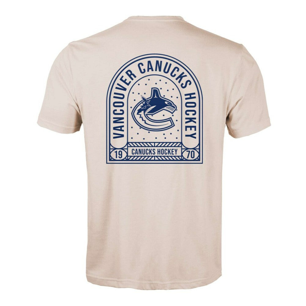 Vancouver Canucks Levelwear Richmond Stained Glass T-Shirt - Khaki T-shirts