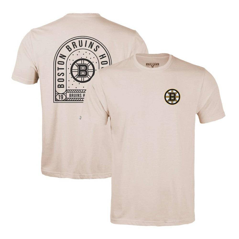 Boston Bruins Levelwear Richmond Stained Glass T-Shirt - Khaki T-shirts