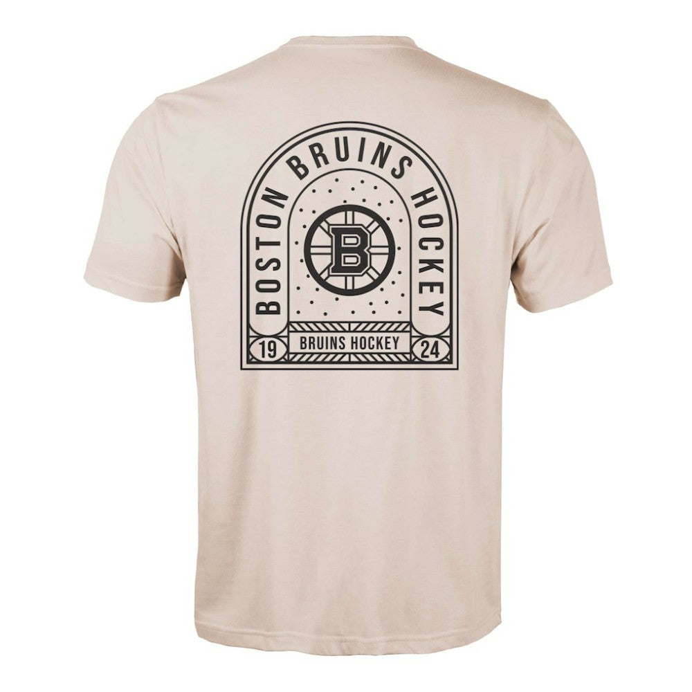 Boston Bruins Levelwear Richmond Stained Glass T-Shirt - Khaki T-shirts