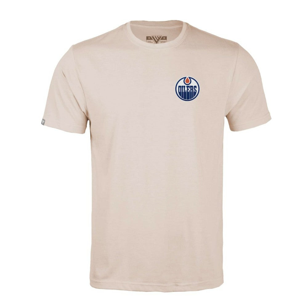 Edmonton Oilers Levelwear Richmond Stained Glass T-Shirt - Khaki T-shirts