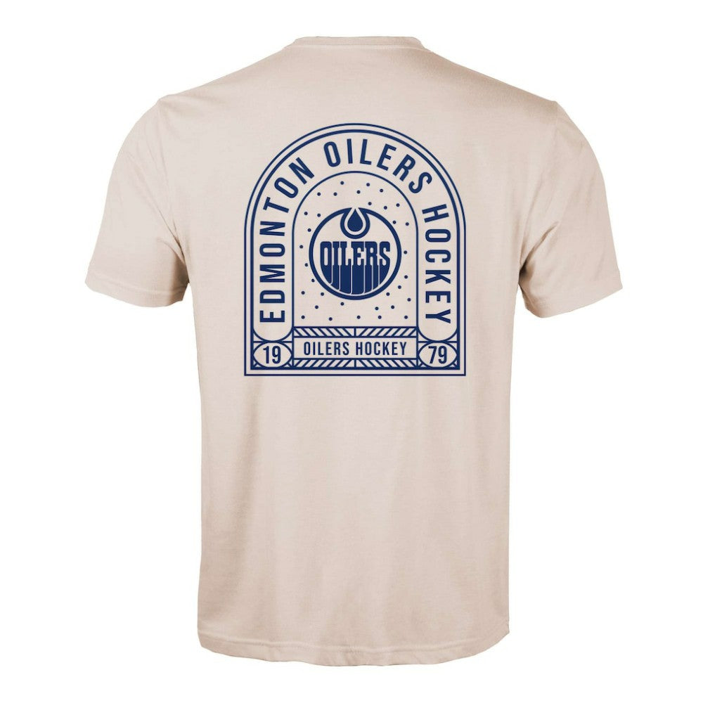 Edmonton Oilers Levelwear Richmond Stained Glass T-Shirt - Khaki T-shirts