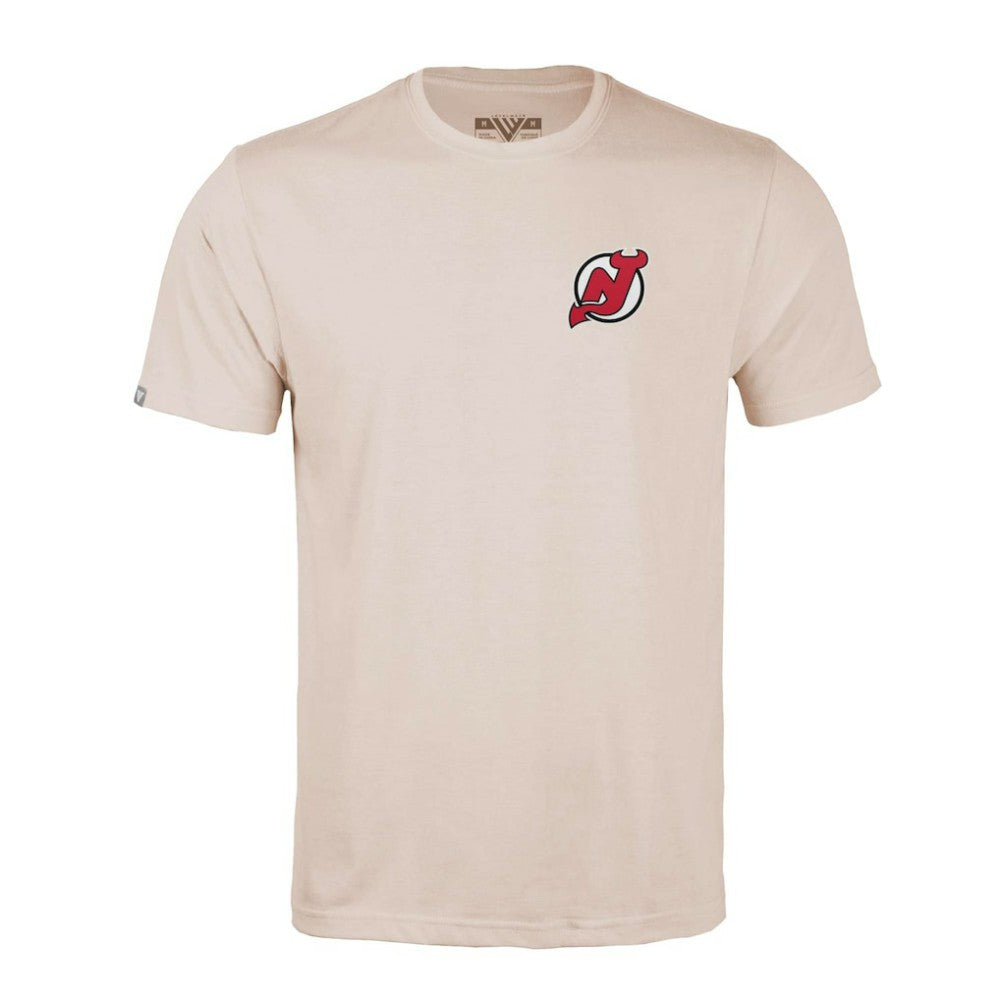 New Jersey Devils Levelwear Richmond Stained Glass T-Shirt - Khaki T-shirts