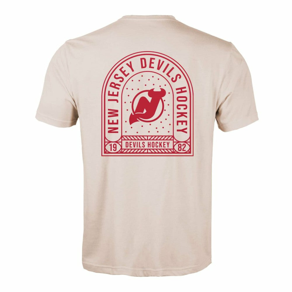 New Jersey Devils Levelwear Richmond Stained Glass T-Shirt - Khaki T-shirts