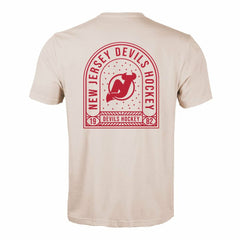 New Jersey Devils Levelwear Richmond Stained Glass T-Shirt - Khaki T-shirts