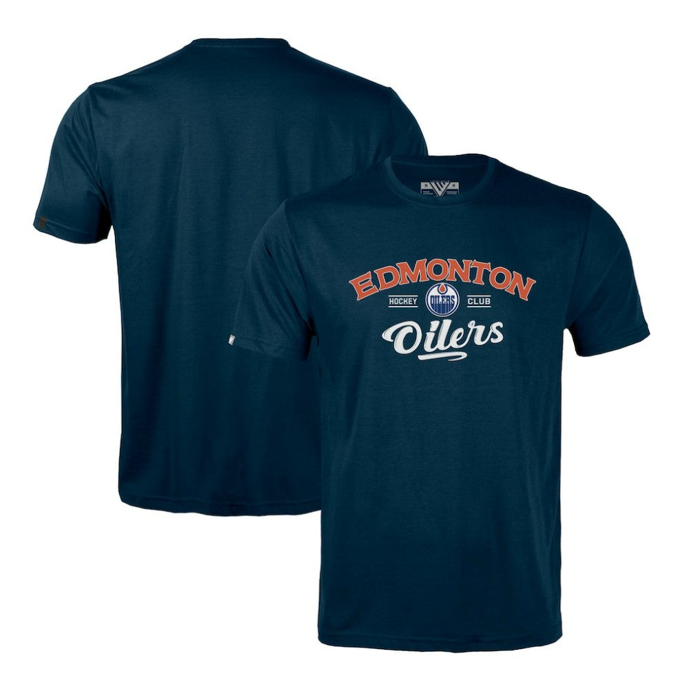 Edmonton Oilers Levelwear Richmond Ice Wall T-Shirt - Navy T-shirts