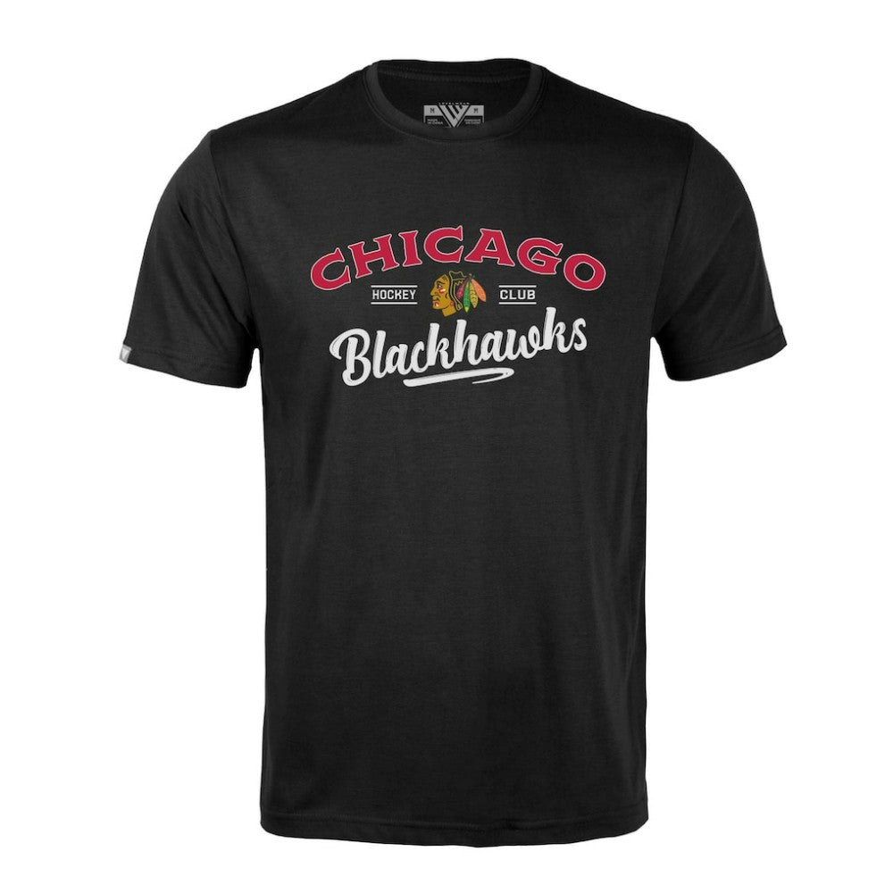 Chicago Blackhawks Levelwear Richmond Ice Wall T-Shirt - Black T-shirts