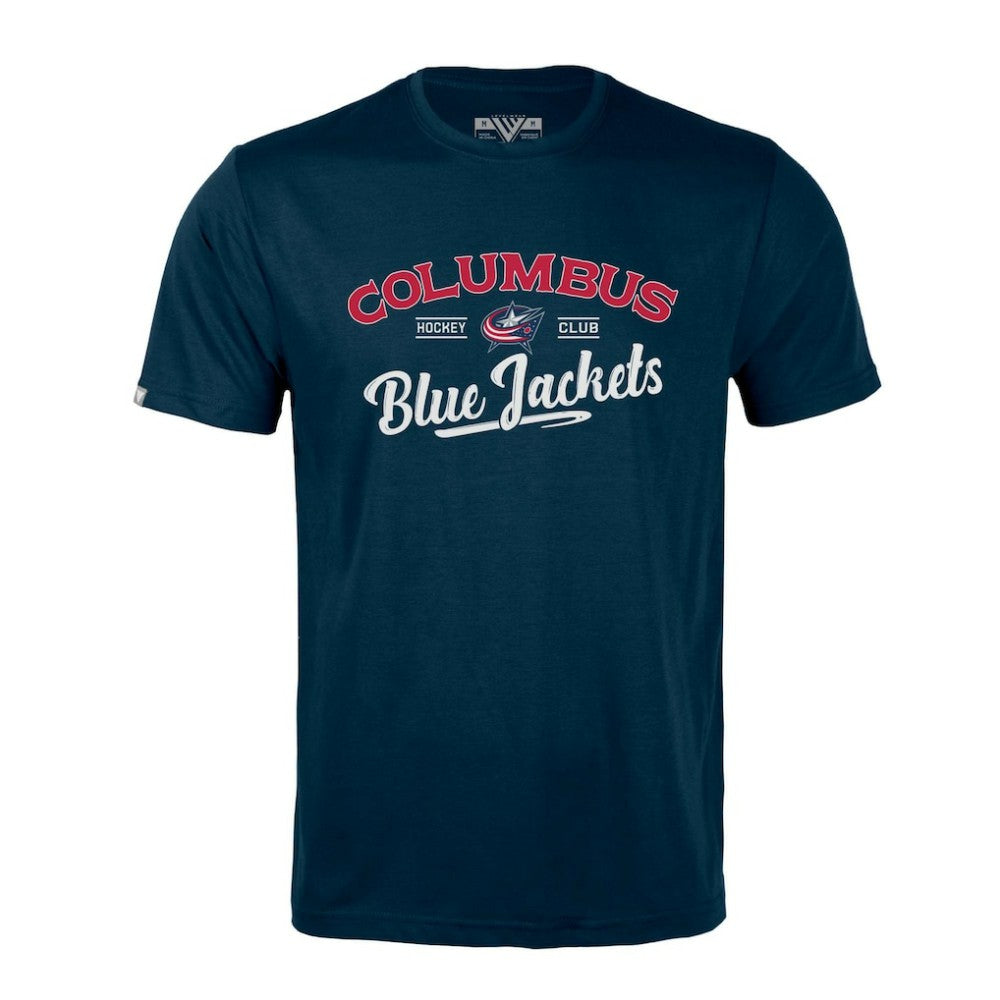 Columbus Blue Jackets Levelwear Richmond Ice Wall T-Shirt - Navy T-shirts
