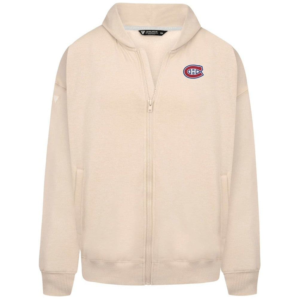 Montreal Canadiens Levelwear Uphill Stained Glass Full-Zip Hoodie Jacket - Khaki Hoodies