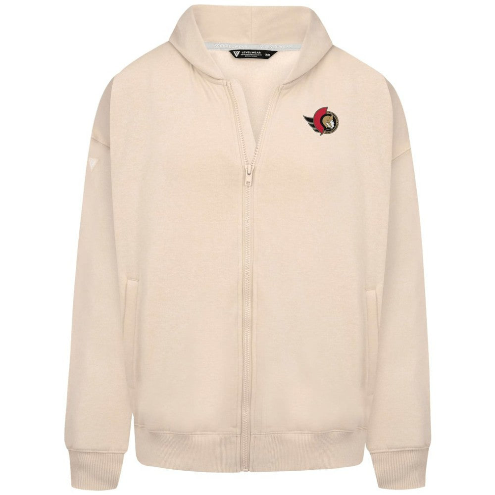 Ottawa Senators Levelwear Uphill Stained Glass Full-Zip Hoodie Jacket - Khaki Hoodies