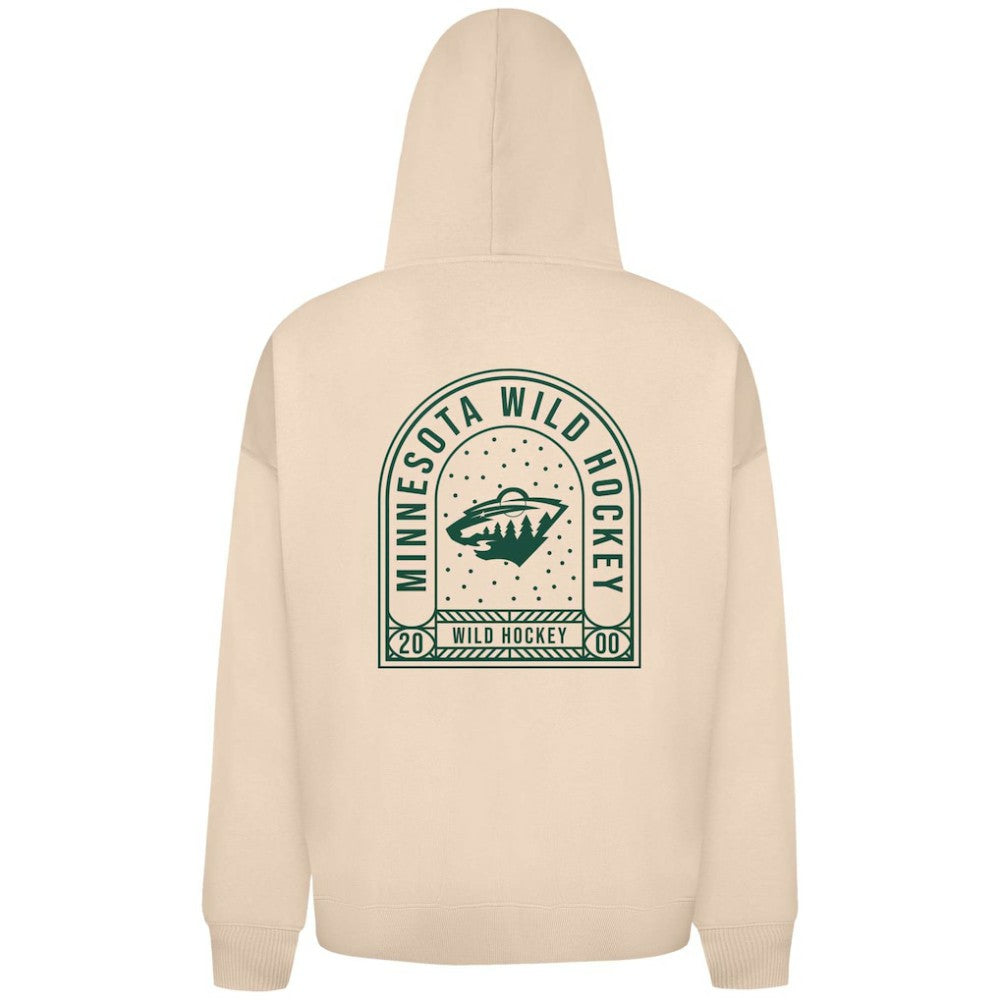 Minnesota Wild Levelwear Uphill Stained Glass Full-Zip Hoodie Jacket - Khaki Hoodies