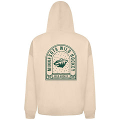 Minnesota Wild Levelwear Uphill Stained Glass Full-Zip Hoodie Jacket - Khaki Hoodies