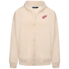 Detroit Red Wings Levelwear Uphill Stained Glass Full-Zip Hoodie Jacket - Khaki Hoodies