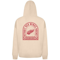 Detroit Red Wings Levelwear Uphill Stained Glass Full-Zip Hoodie Jacket - Khaki Hoodies
