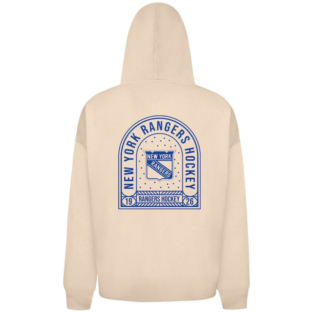 New York Rangers Levelwear Uphill Stained Glass Full-Zip Hoodie Jacket - Khaki Hoodies