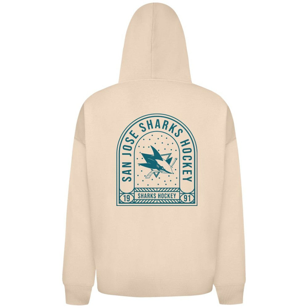 San Jose Sharks Levelwear Uphill Stained Glass Full-Zip Hoodie Jacket - Khaki Hoodies
