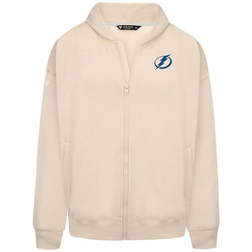 Tampa Bay Lightning Levelwear Uphill Stained Glass Full-Zip Hoodie Jacket - Khaki Hoodies