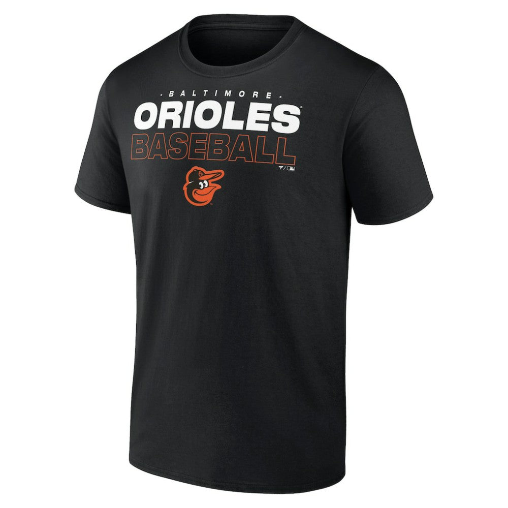 Baltimore Orioles Stacked Baseball T-Shirt Black